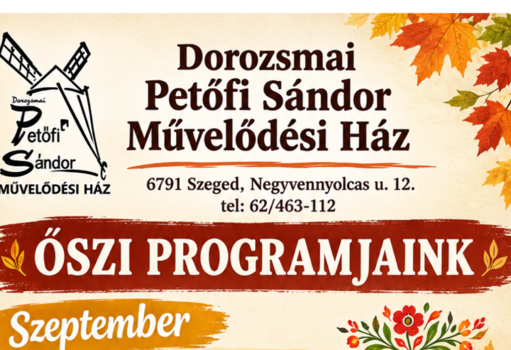 Őszi programok a művelődési házban