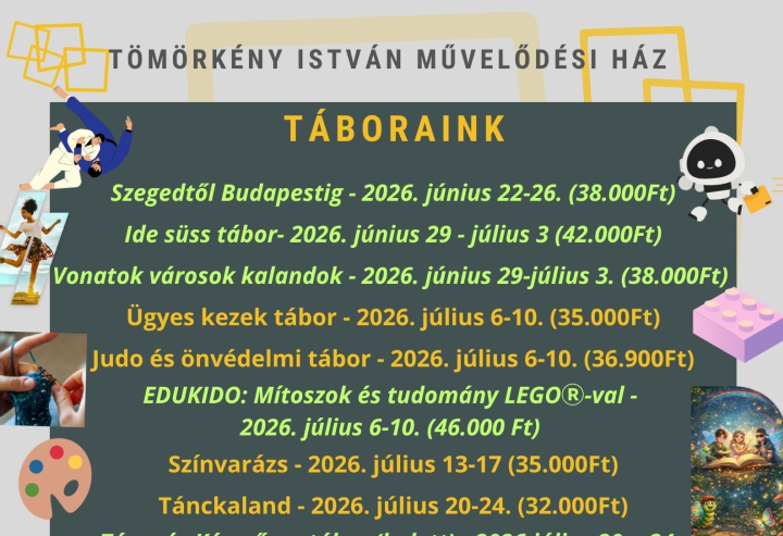 TÁBORAINK 2026.