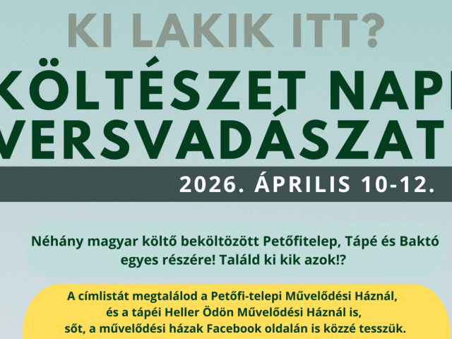 Ki lakik itt? Költészet napi versvadászat