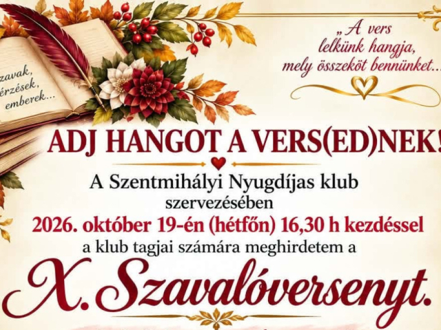 Adj hangot a vers(ed)nek – X. Szavalóverseny