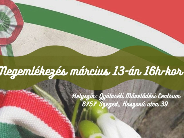 Megemlékezés Gyálaréten