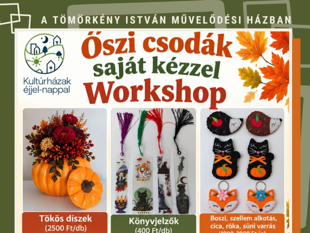 Őszi csodák saját kézzel Workshop - 2026.