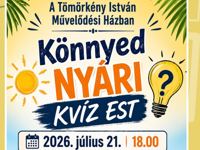 Könnyed Nyári Kvíz Est - 2026.