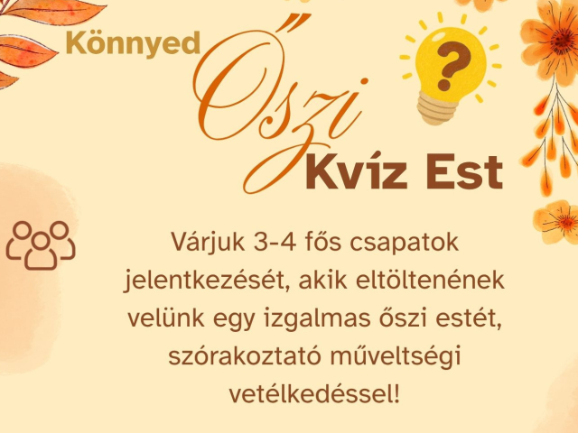 Őszi Kvíz Est - 2026